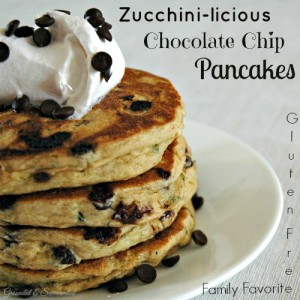 Zucchini has never tasted better! Pancakes will never be the same after you have made these fluffy beauties. These easy pancakes from scratch include a vegetable and chocolate chips and will have your kids begging for more! They are the perfect gluten free breakfast, snack, or dessert. A healthy splurge never hurt anyone! 