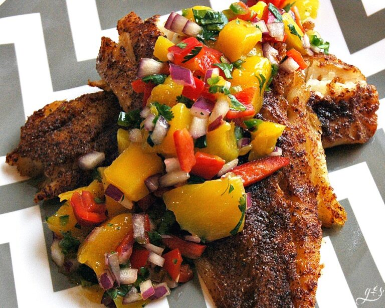 Blackened Cod with Mango Salsa