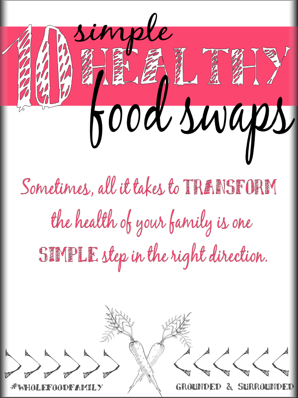 One concept that has truly helped us get healthy is learning to SWAP-UP our food. SWAP-UP processed food for whole foods or clean eating foods. Here are our 10 favorite SIMPLE food swap ideas for a healthier family. If you are wanting weight loss or starting a low carb diet these tips will definitely get your health back on track. It’s time to clean up your diet without complicating your life! Who's with us?!