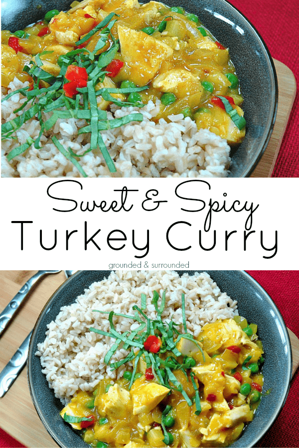 This Sweet and Spicy Turkey Curry is an easy, healthy, and gluten free way to use up those holiday leftovers. You won't believe how fast this meal comes together and how hearty and satisfying it is! Clean eating and low carb never tasted so good! Our families look forward to this meal each year.