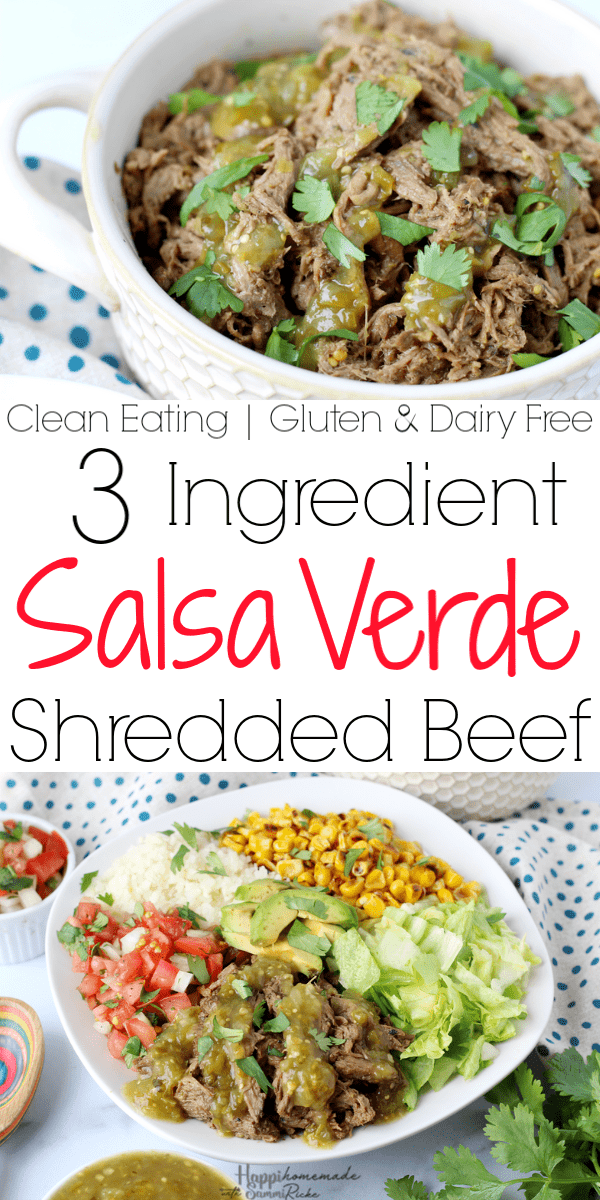 Salsa Verde Shredded Beef - HappiHomemade with Sammi Ricke