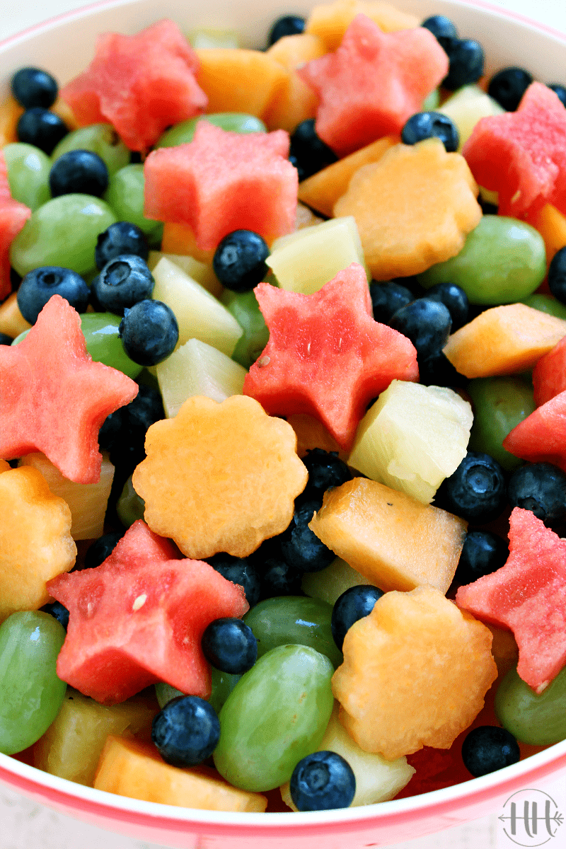 Five Ingredient Fresh Fruit Salad in a large bowl ready to be eaten.