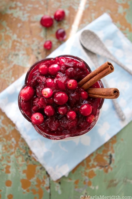 Beautiful maple cranberry sauce make a perfect clean eating holiday recipes 