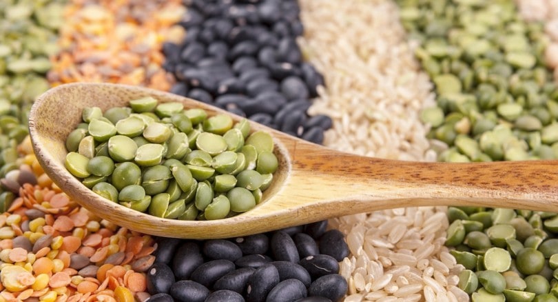 Protein is How to Stay Full with raw split peas for soup!