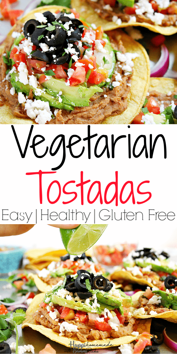Easy Vegetarian Tostadas - HappiHomemade - Family Friendly Recipes