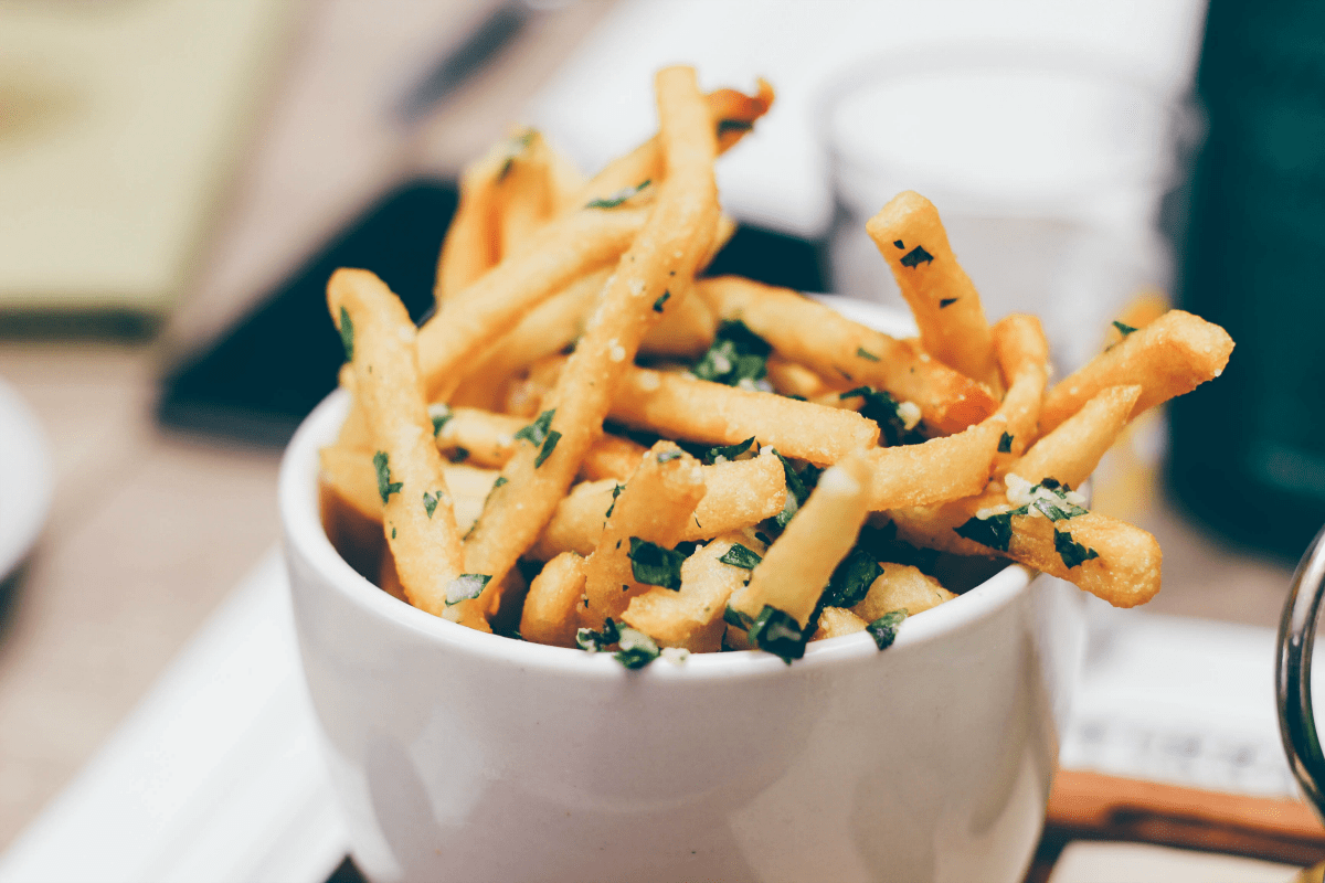 5 Foods That Cause Stress include these French fries. 