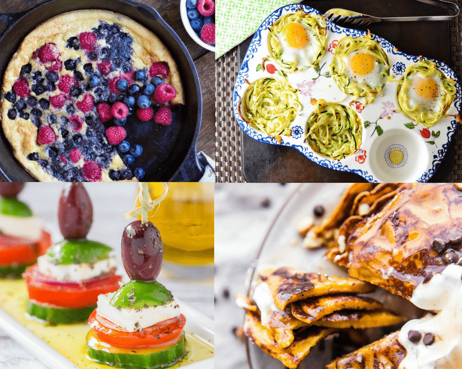 The 20+ BEST Clean Eating Brunch Recipes | These healthy and gluten-free ideas will have you begging for seconds! This food menu has make ahead dishes, casseroles, waffles, pancakes, eggs, fruit salads, spinach salads, and easy "clean" bread recipes. Whether you are throwing a party or serving your family these Sunday morning low carb breakfasts are just the ticket to leave your tummy happy all day. Mothers Day | Easter | Christmas | Paleo | Vegan | 21Day Fix