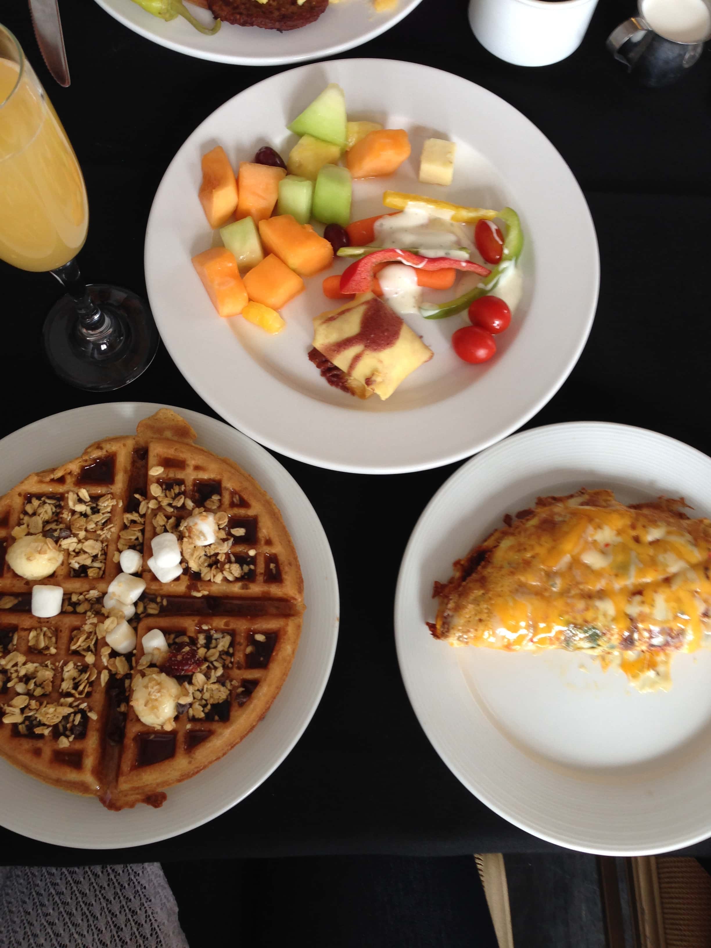 Brunch plates from The Vertex, Rapid City, SD.