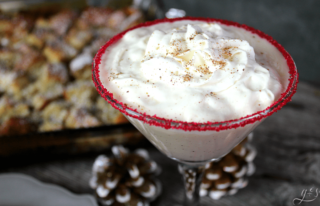 The BEST Eggnog French Toast Bake | This easy homemade recipe is Christmas in a pan. It is dairy free and can be made with the overnight option or 2 hour option. Finish it off with maple syrup, egg nog glaze, or whipped cream. Use french bread, eggs, cinnammon, nutmeg, and dairy-free eggnog to make the most delicious breakfast, brunch, or brinner this season. #holidays #families #casserole