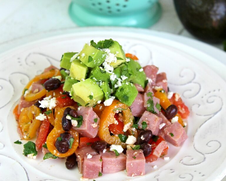 Ham & Black Bean Veggie Salad