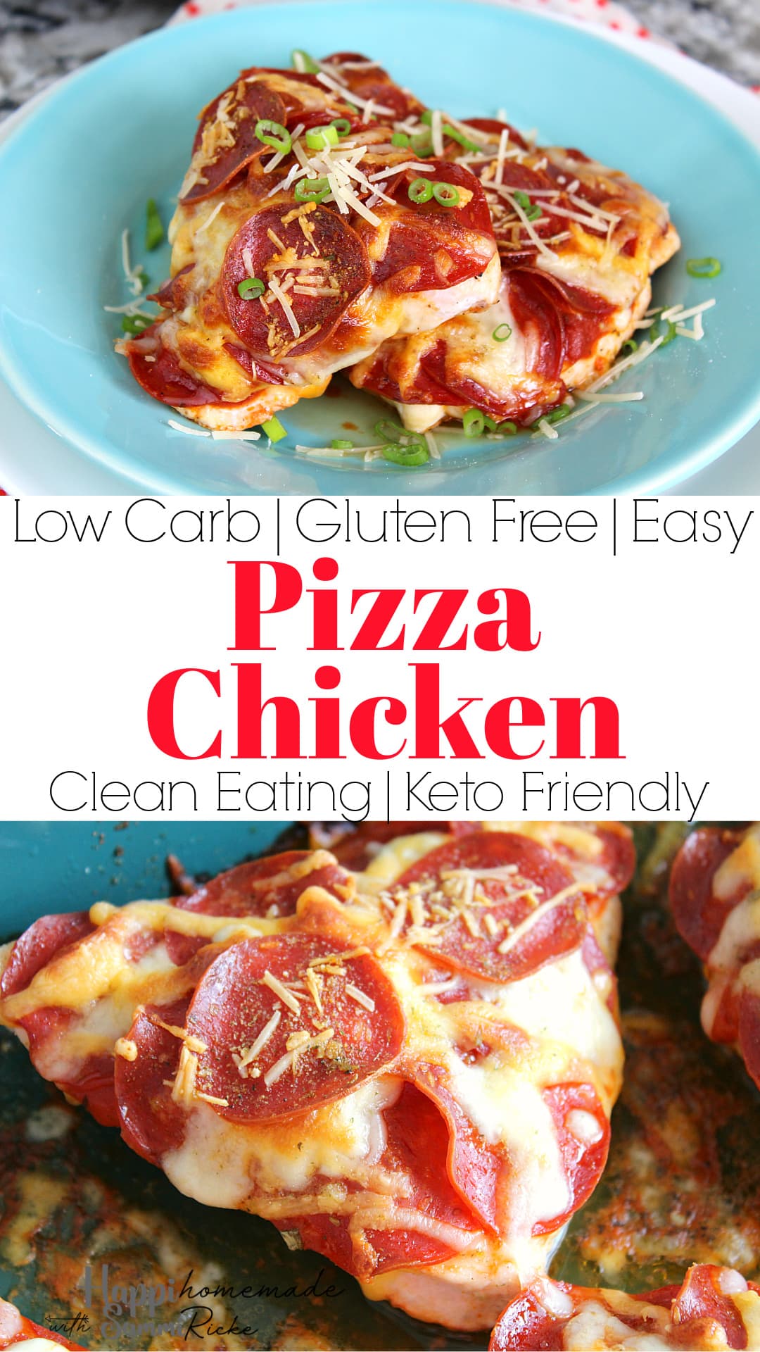 Low Carb Pizza Chicken - HappiHomemade - Family Friendly Recipes