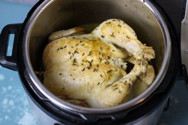 Whole chicken in instant pot done by The Real Food RDs. use Cosori Pressure Cooker