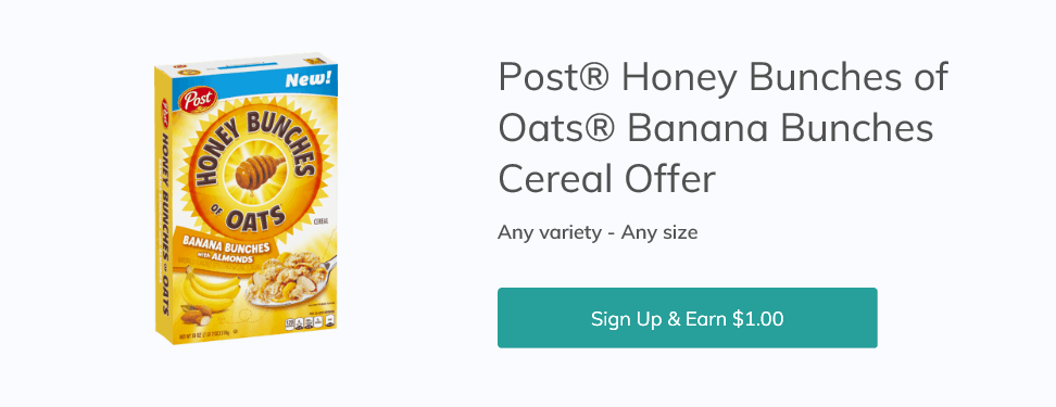 Ibotta Post Cereal Coupon Offer 