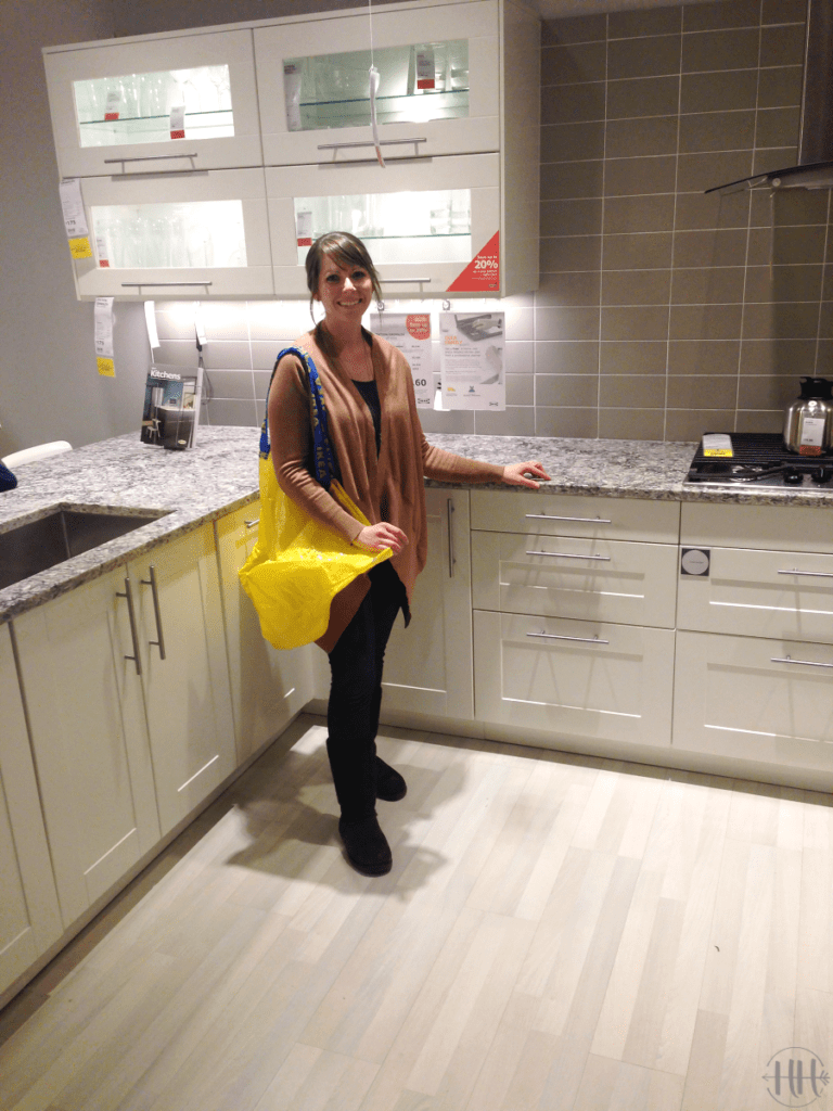 Sammi Ricke in the Denver, CO IKEA kitchen showroom.