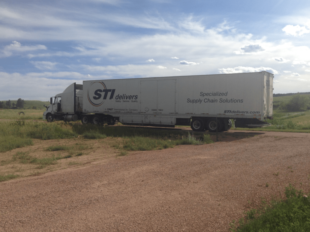 STI delivers IKEA kitchen cabinets to South Dakota.