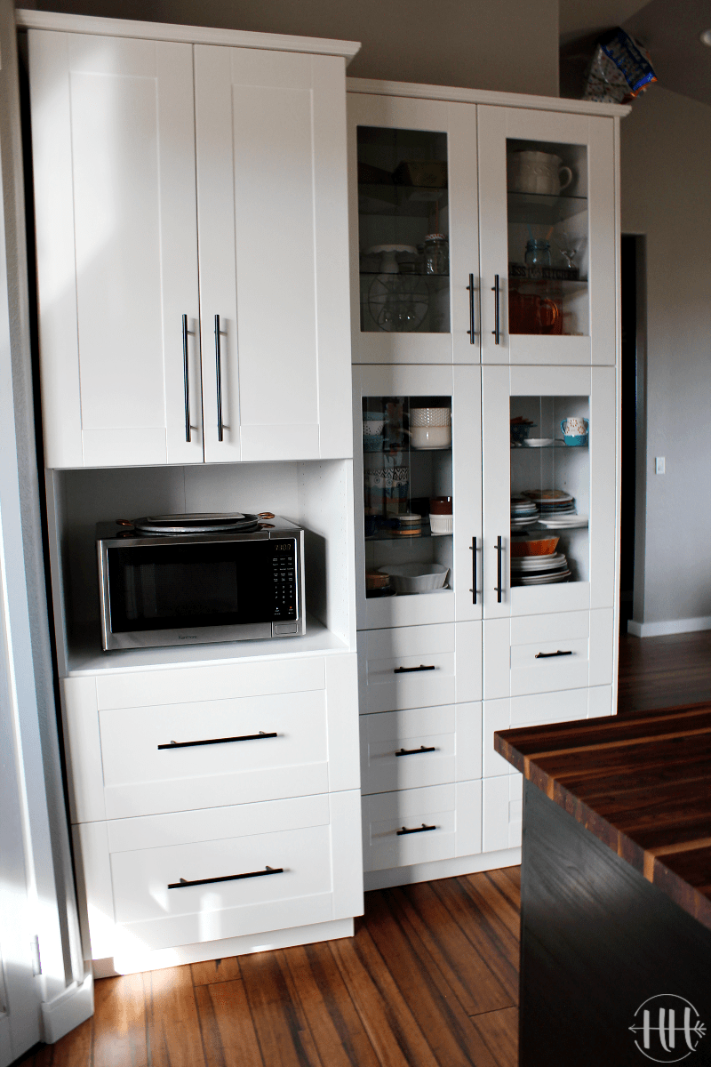 Ikea Kitchen Cabinet With Microwave - Perfect way to hide the microwave