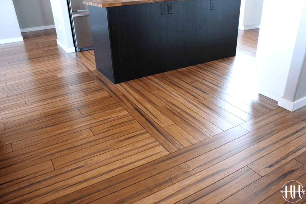 Flooring pattern in living area.