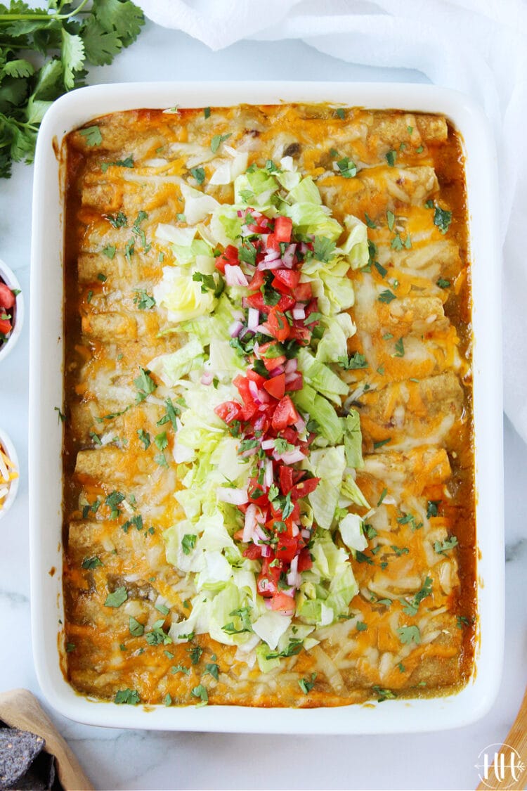 Easy Beef Enchiladas with Green Sauce HappiHomemade Family Friendly