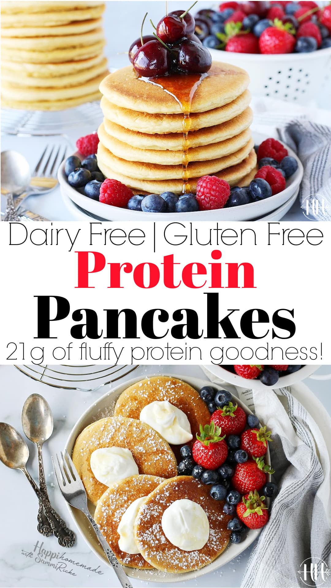 Dairy Free Protein Pancakes - HappiHomemade - Family Friendly Recipes
