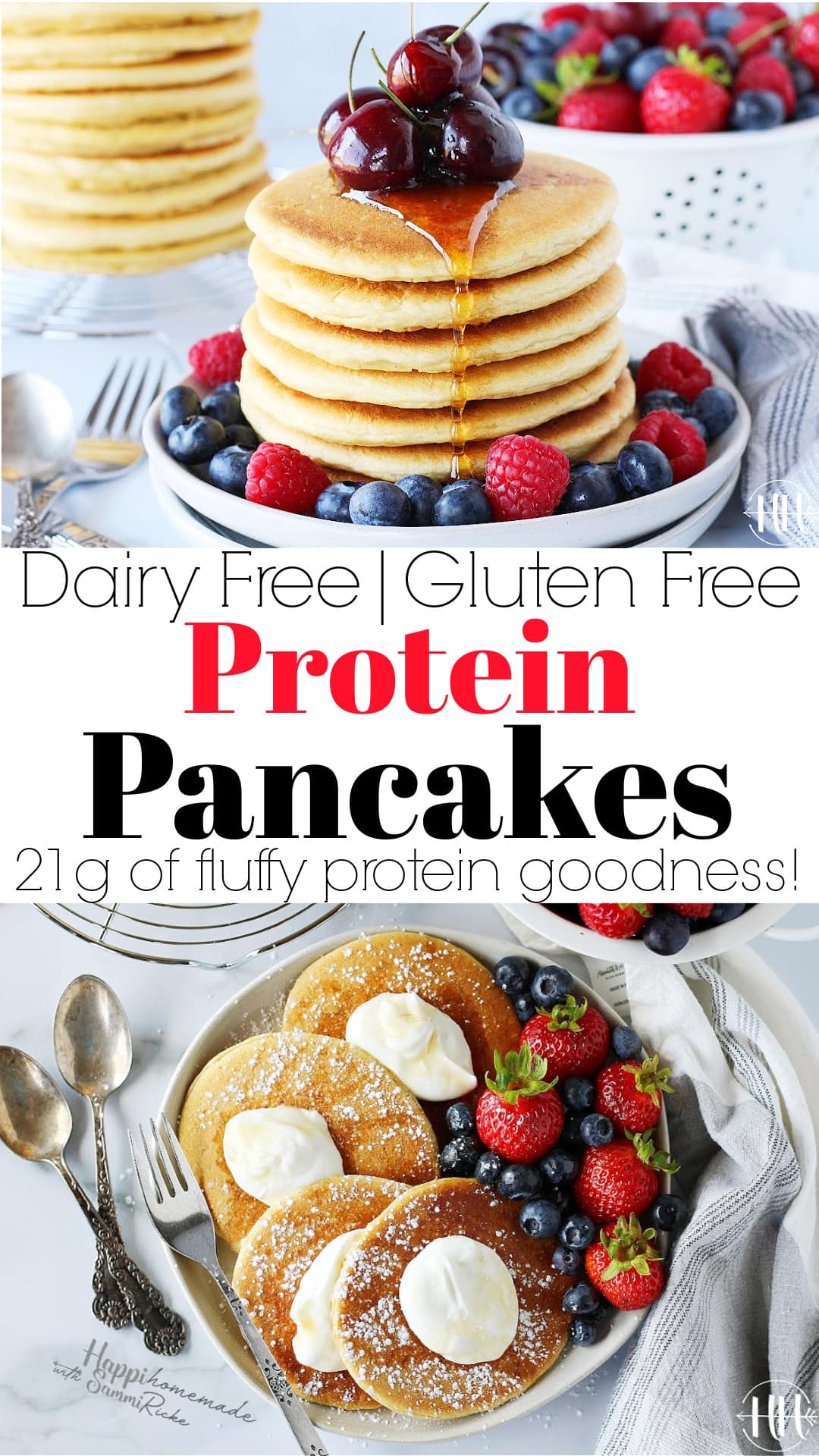 Dairy Free Protein Pancakes - HappiHomemade