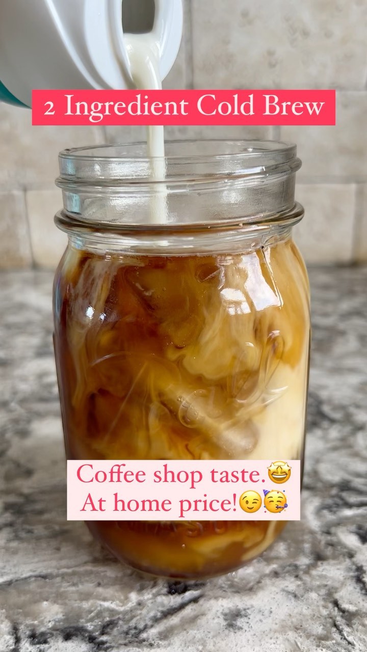 Want coffee shop cold brew without the coffee shop price?! Me too! I’ve been making this cold brew on repeat this summer.

2 ingredients: 3/4 cup coffee grounds and 4 cups cold water! I use my French press but you can also use a nut milk bag or cheesecloth. 

Store the cold brew in your fridge for whenever the coffee mood strikes!

I add a little unsweetened almond milk and coffee creamer to mine over ice for that perfect midday pick-me-up. 

Decaf or regular coffee grounds work in this recipe.

#sugarfreedrinks #coffeeaddict #decaf #coldbrew #coffeeshopvibes #summerdrink #coldbrewcoffee #healthydrinks #recipevideo #recipereels #foodreels #sammisrecipes #4ingredients #summervibes #drinkitup #coldbrewlatte #frenchpress #homemadelovers #frugallife #savemoneylivebetter #icedcoffee #icedcoffeeaddict #icedcoffeelover #icedlatte #sammisrecipes
