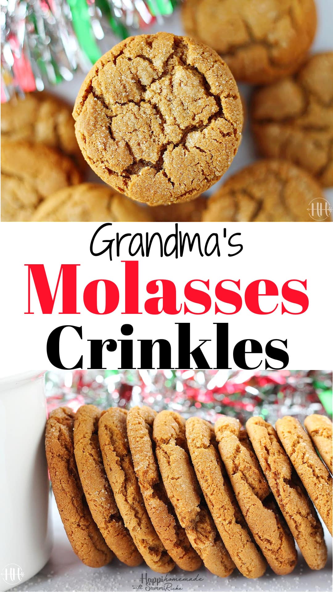 Molasses Crinkles Cookies HappiHomemade Family Friendly Recipes