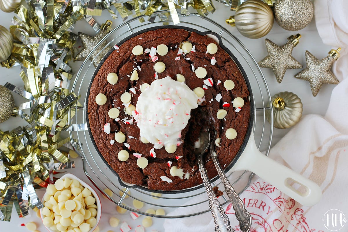 Chocolate Peppermint Protein Cake - HappiHomemade