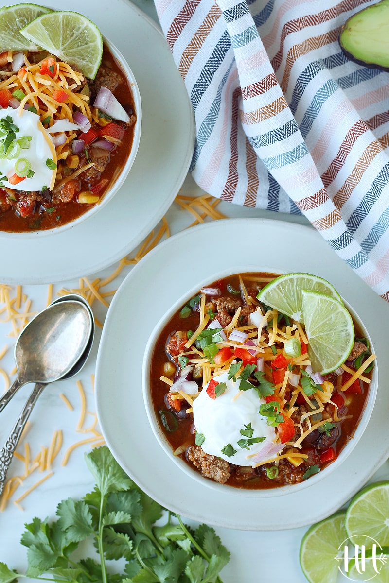 Taco Soup + Homemade Taco Seasoning Recipe - HappiHomemade with Sammi Ricke