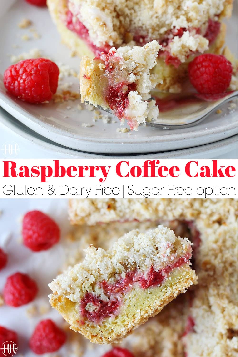 Raspberry Coffee Cake (LowSugar Recipe) HappiHomemade Family